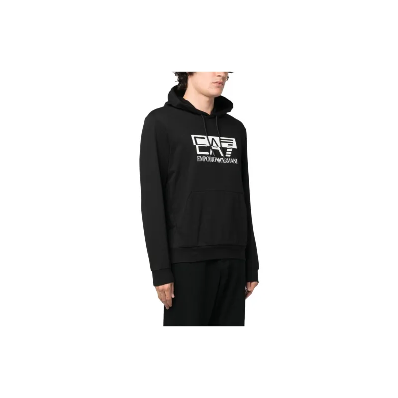 EMPORIO ARMANI Logo print Cotton Hoodie-3