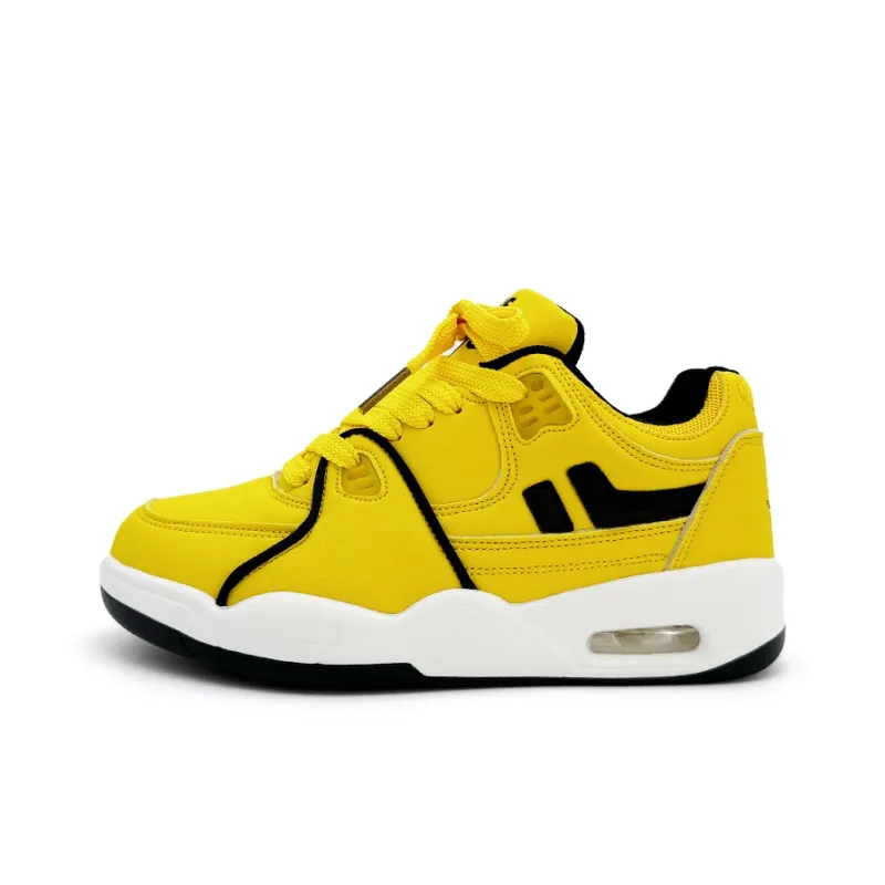 WELKIN&WZWJ Lightweight Breathable Slip Resistant Low Top Skateboard Shoes Unisex Yellow Box Included-1