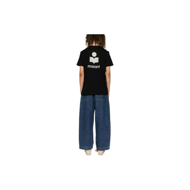 Marant Zafferh Logo print Cotton T shirt-2