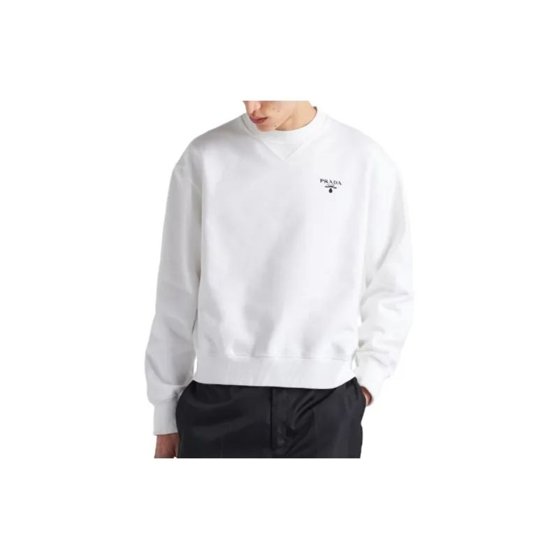 PRADA Logo Print Crewneck Sweatshirt-1