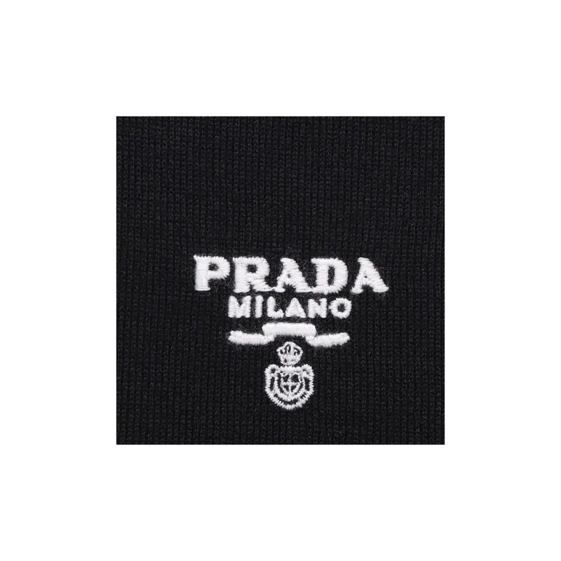 PRADA Logo Embroidered Crewneck Jumper-5