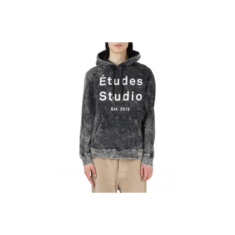 Études Klein Logo print Bleached Hoodie-1