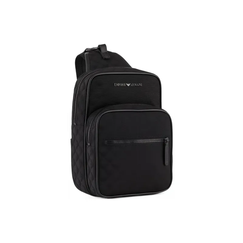 EMPORIO ARMANI Nylon Sling Bag, Shoulder Bag Men's Black-1