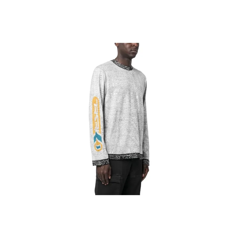 DIESEL T Shirts Men Gray-2