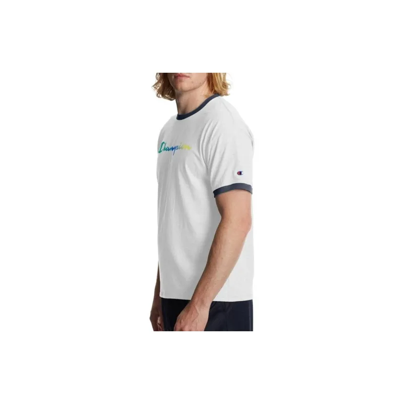 Champion Crew Neck Fitted Straight Short Sleeved T Shirt US Version Unisex White-2
