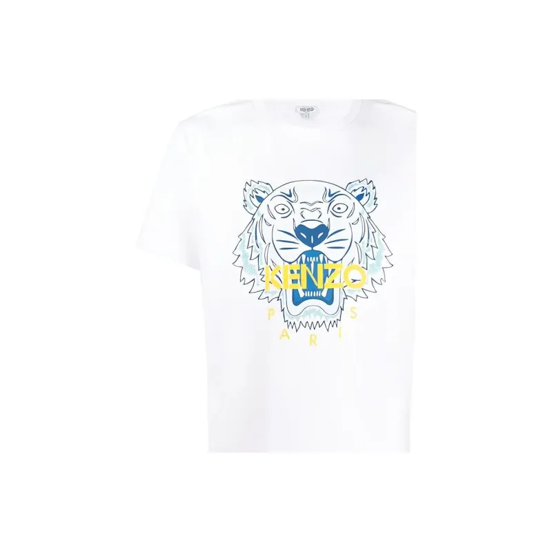 KENZO Classic Tiger Head T Shirt Men's White-5