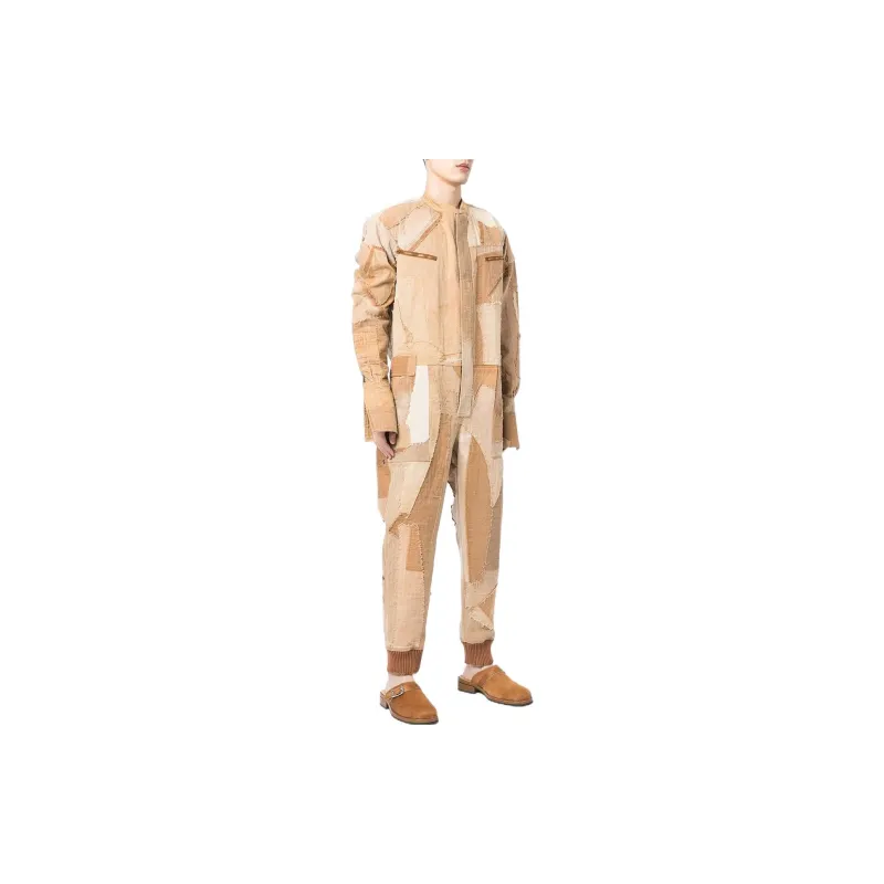GREG LAUREN Patchwork-effect Jumpsuit-3