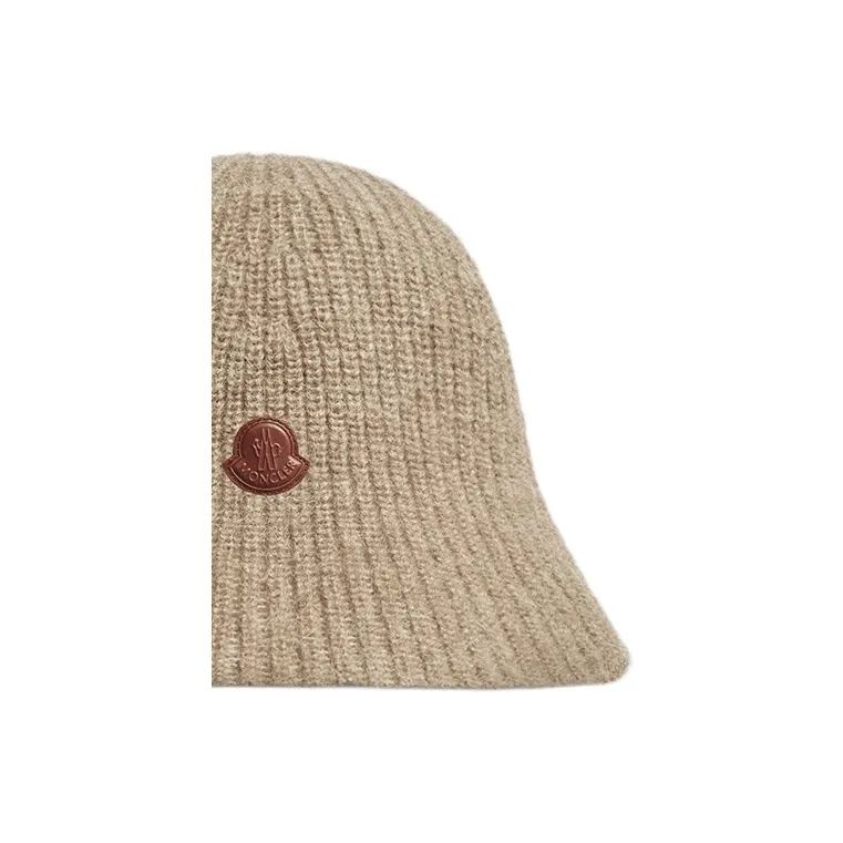 Moncler Mohair Bucket Hats Women's Sand Beige Yellow Color-2