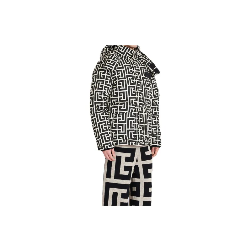 BALMAIN Quilted Maxi Monogram Jacket-3