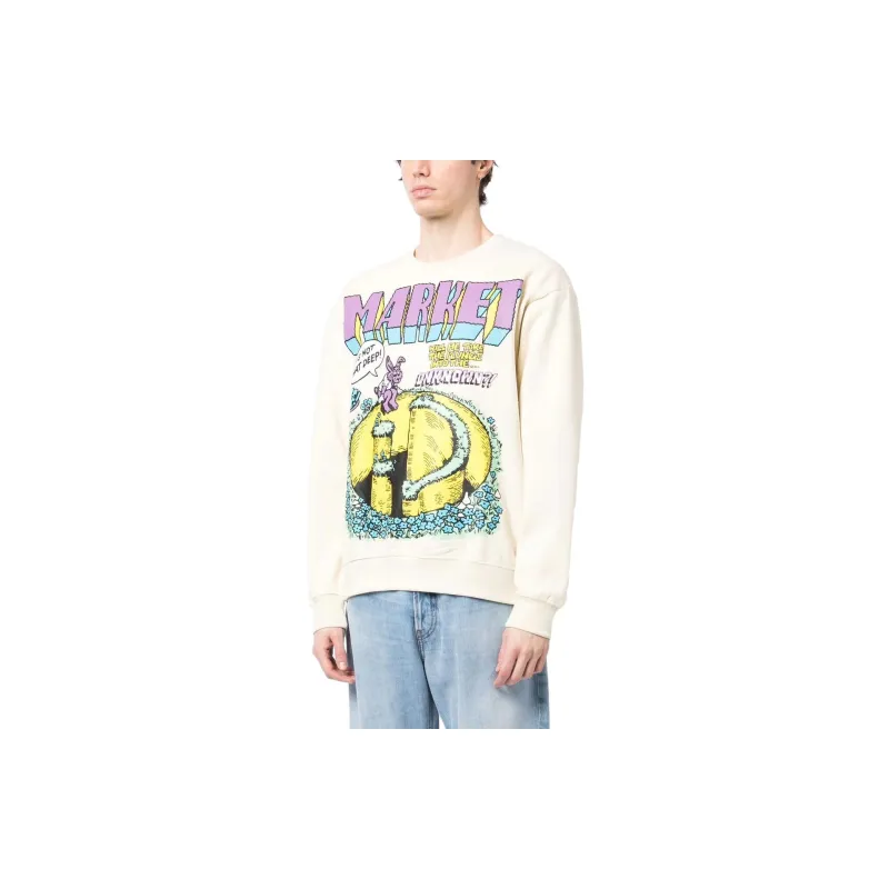 Chinatown Market Smiley Into The Unknown Crewneck-5