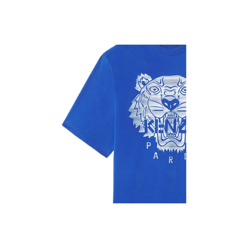 KENZO Classic Tiger Head SS21 T Shirt Men's Blue-4