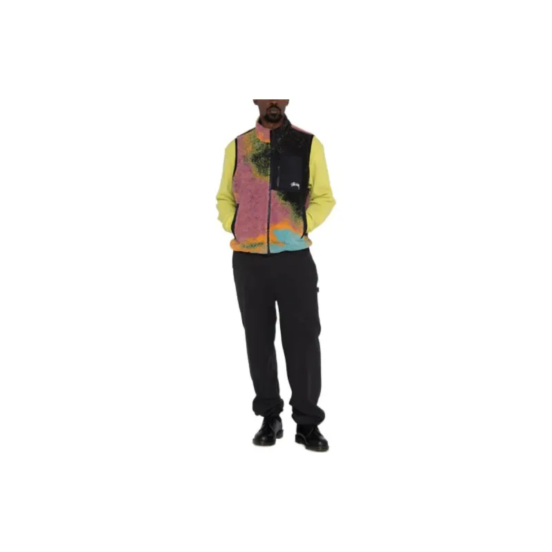 Stussy Jacquard Dye Sherpa Vest XXL - POIZON