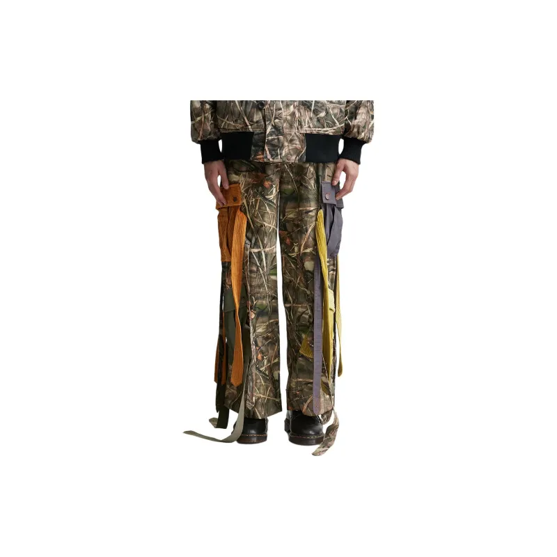 FRIED RICE Casual Pants Unisex Green-3