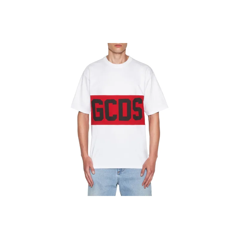 GCDS Band Logo Print T Shirt-1