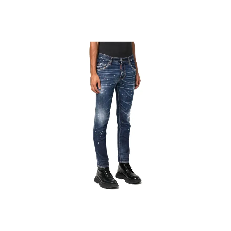 DSQUARED 2 Paint Splatter Printed Skinny Jeans-3