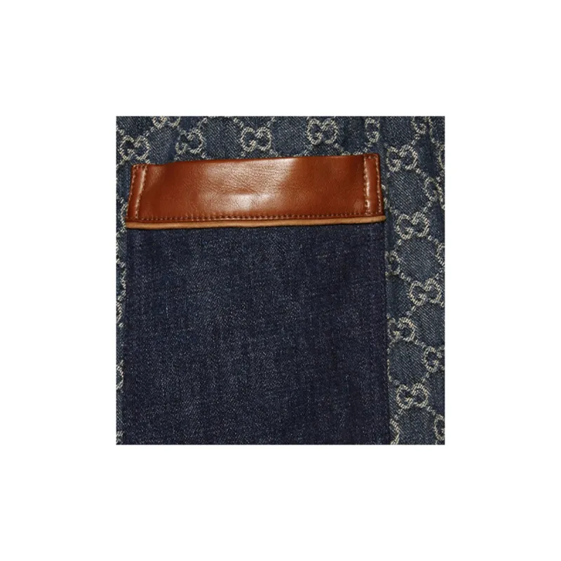 GUCCI Denim Shorts Men's Dark Blue-4