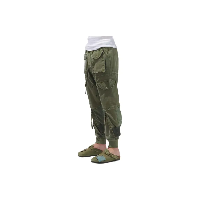 GREG LAUREN Cargo Pants Men Green-1