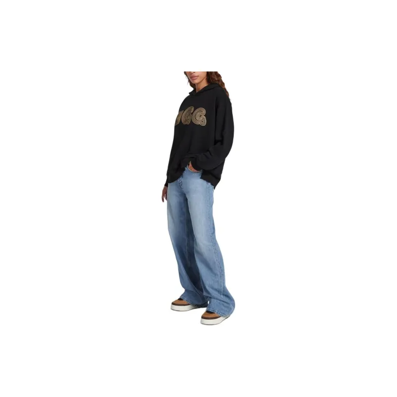 UGG Bubble Logo Hoodie Sweatshirt Unisex Black-3
