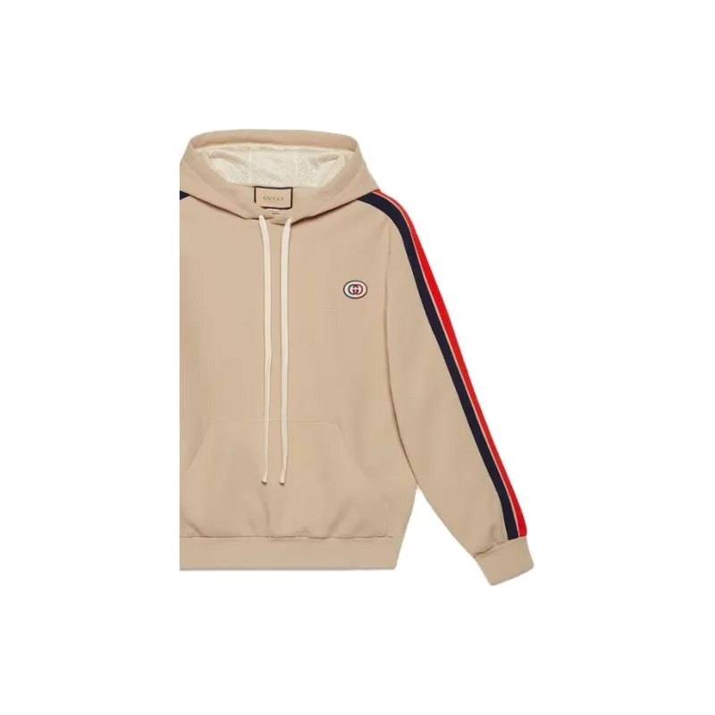 GUCCI Stripe detail Gg Hoodie-5