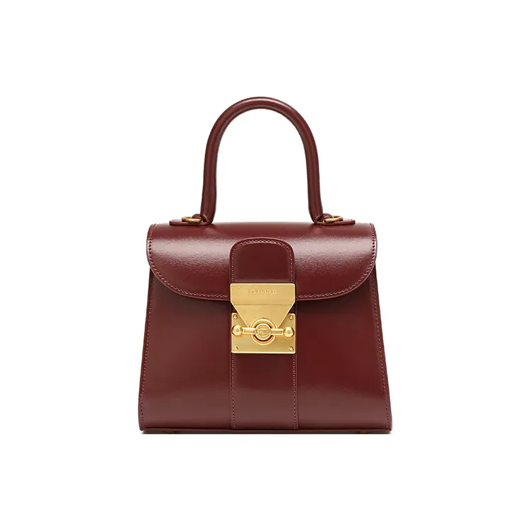 Clannad Cow Leather Shoulder Bag, Crossbody Bag, Handbag Small Size Women's Burgundy-1