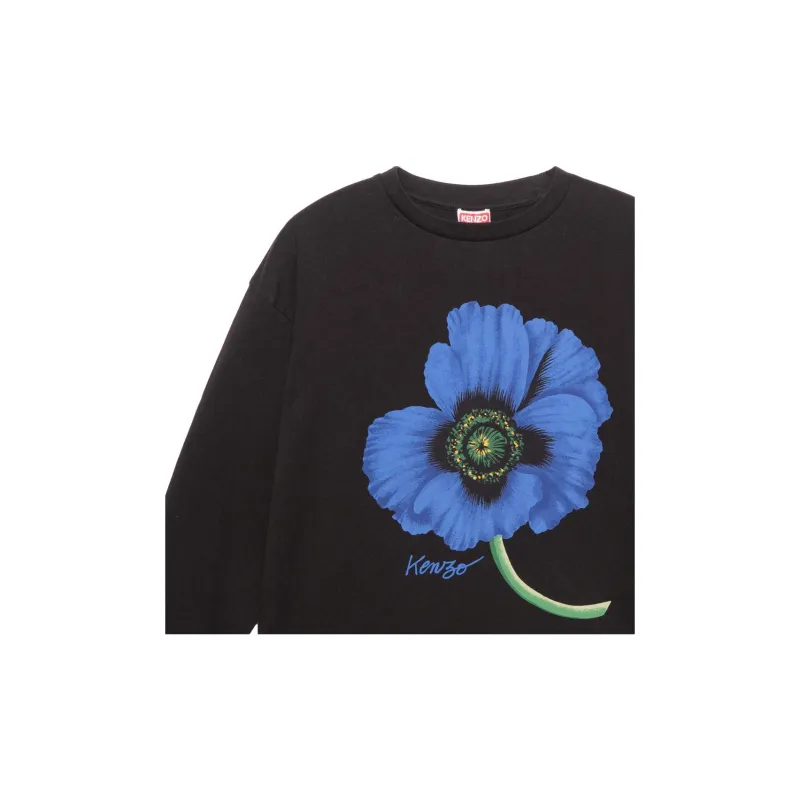 KENZO Poppy Flower Series T Shirts Men Black-5