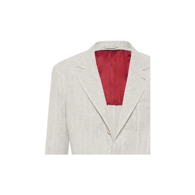 Brunello Cucinelli Stripe pattern Notched lapels Blazer-5