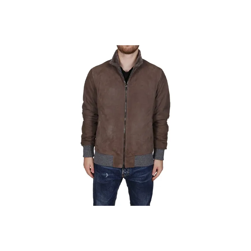 BARBA FW21 Leather Jacket Men's Brown-2