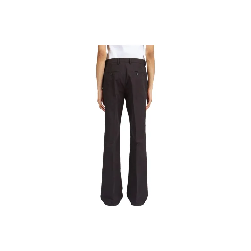 Ferragamo Flared Cotton Chino Trousers-3