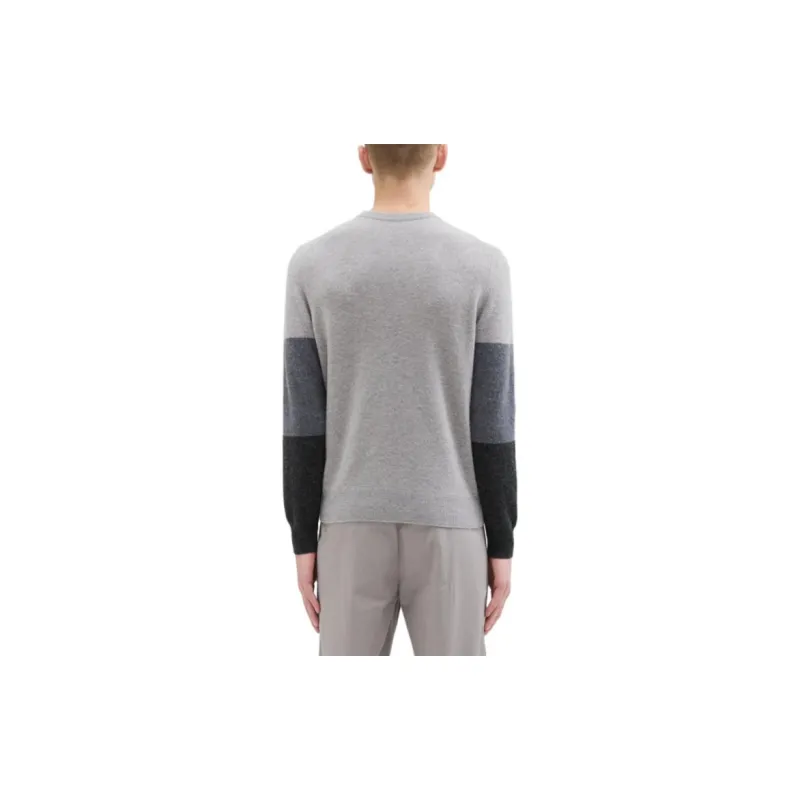 THEORY Sweater Men's Cool Gray Mixed Color-2