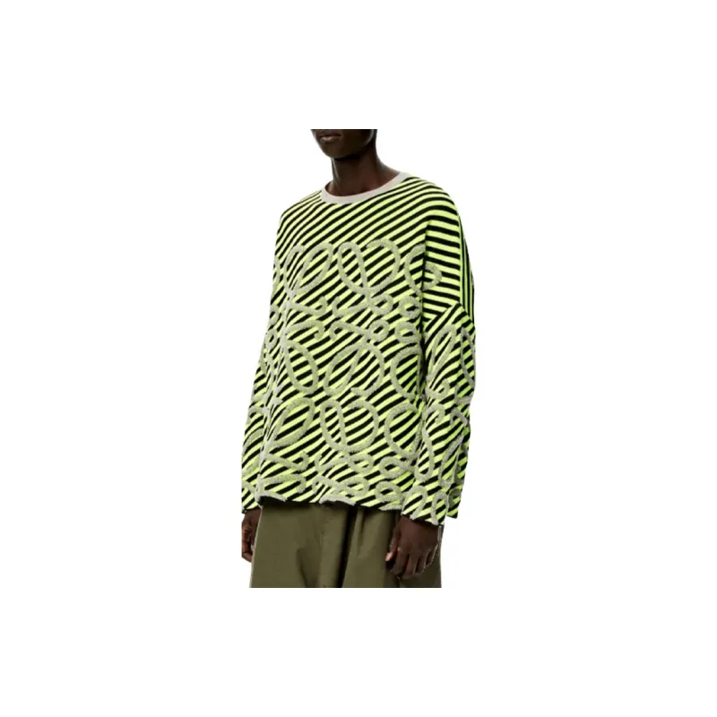 LOEWE Striped Anagram Jacquard Knit Sweater-2
