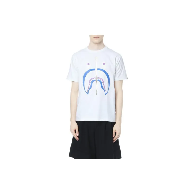 Bape Colors Gold Zip Shark Tee SS19-17