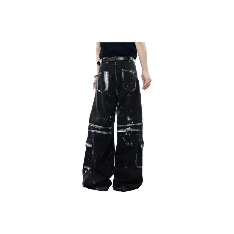 0-CROWORLD Zipper Design Men Casual Pants-2