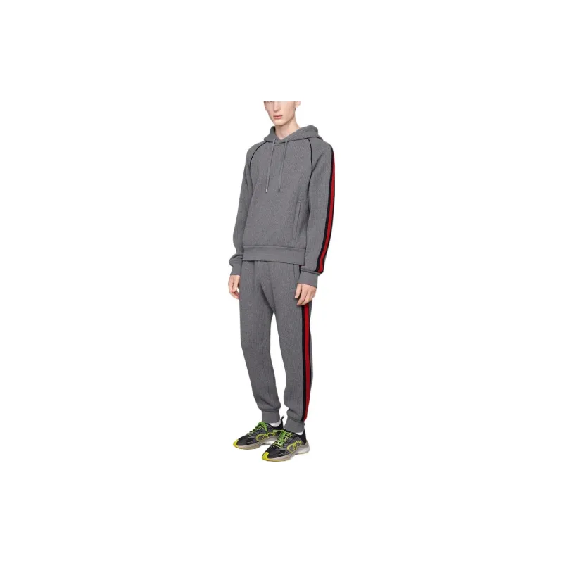 GUCCI Knitted Sweatpants Men Gray-1