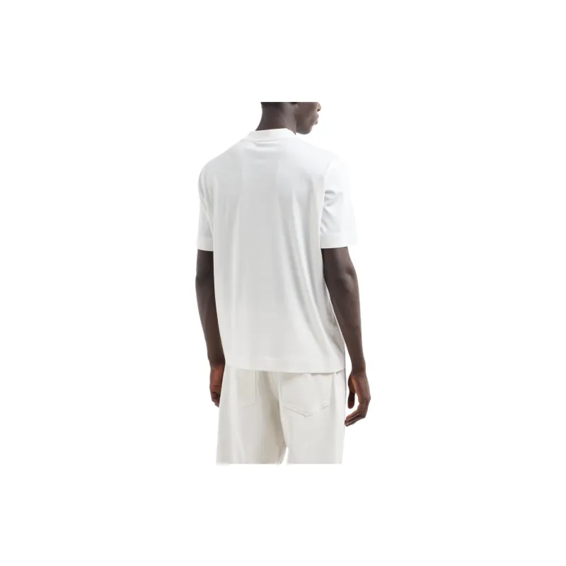 EMPORIO ARMANI Lyocell blend Jersey T shirt With Embossed Logo Embroidery-2