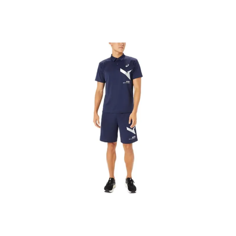 Asics Polo Shirts Men Blue-3