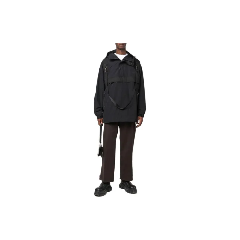 Burberry Logo Print Oversized Windbreaker Jacket-1