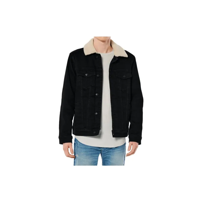Hollister Jackets Men Black-1