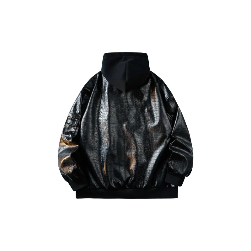 A.X.S.K Leather Jacket Unisex Black-1