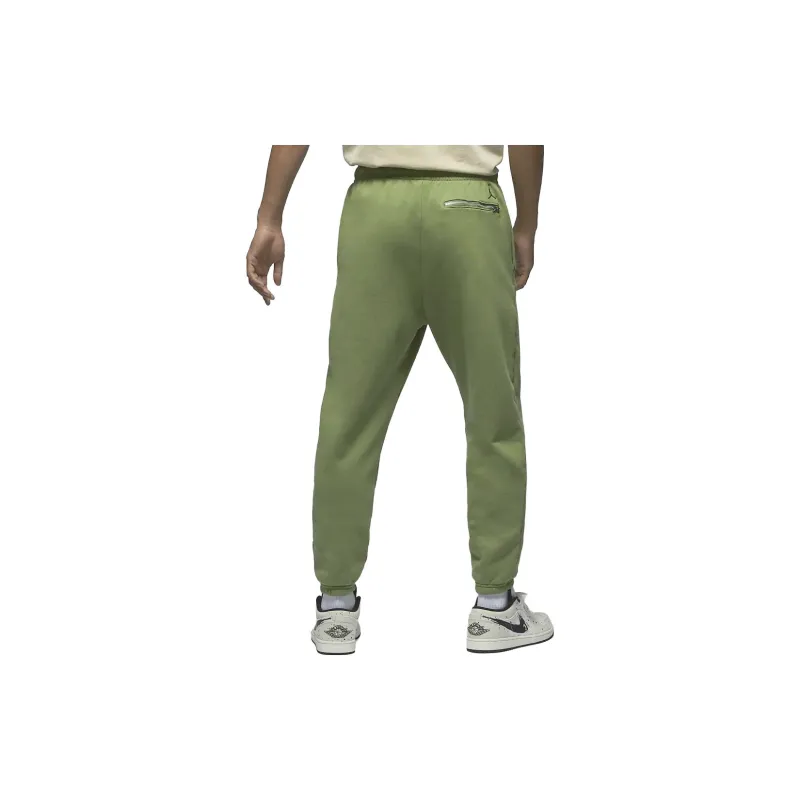 Jordan Wordmark Knitted Sweatpants Men Light Olive Yellow-4