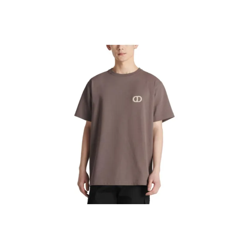 DIOR T Shirts Men Brown-2