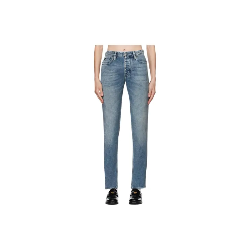 EMPORIO ARMANI J75 Logo Patch Slim Cut Jeans-2