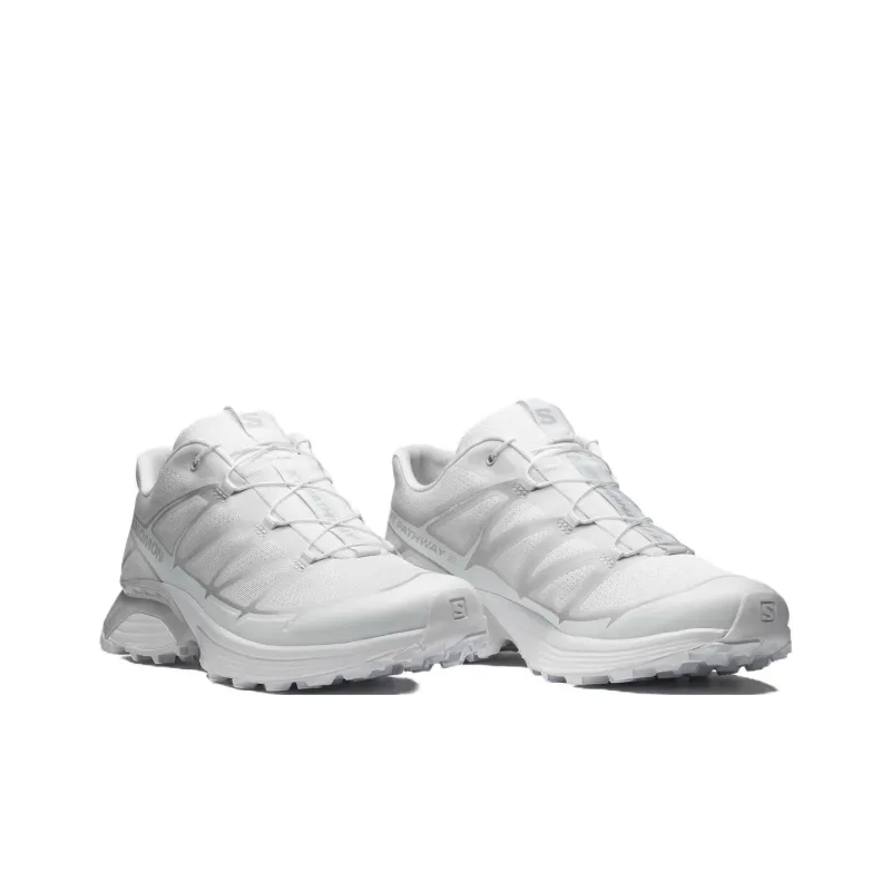 SALOMON XT-Pathway Anti-Slip Wear-Resistant Low-Top Casual Running Shoes Unisex White Gray-1