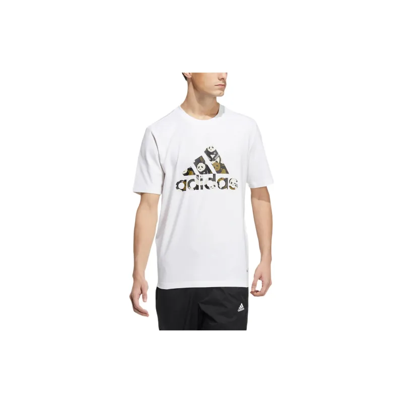 Adidas Set in Sleeve T Shirt Unisex White-1