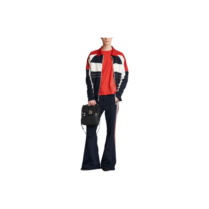 BALMAIN T shirt Balmain Embossé T Shirt Men's Red-1
