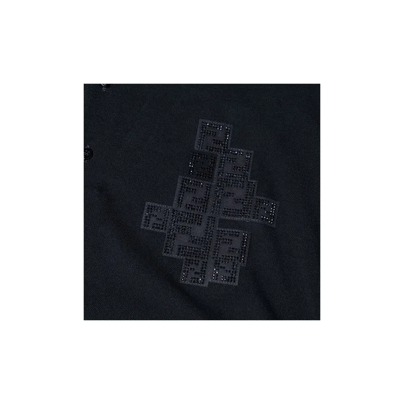 FENDI Polo Shirts Men Black-3