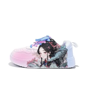 Cold Cicadas Yesterday Lightweight And Breathable Low Top Skateboard Shoes Unisex White Pink Blue