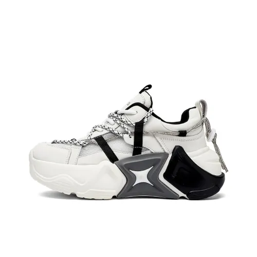 QIAONAI Chunky Sneakers Women's Low-Top