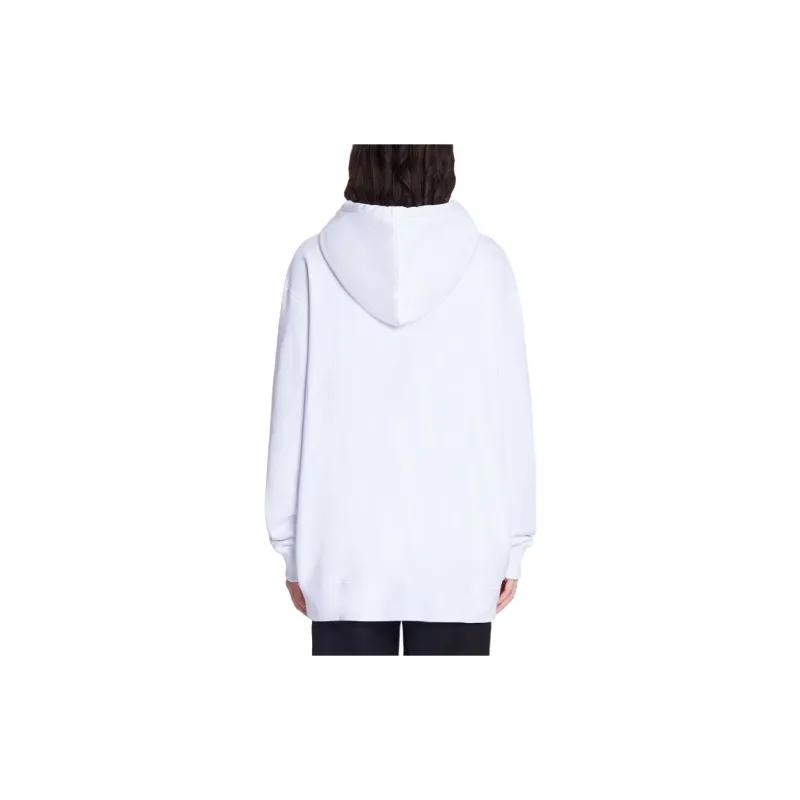 Lanvin Logo Embroidered Drawstring Hoodie-6