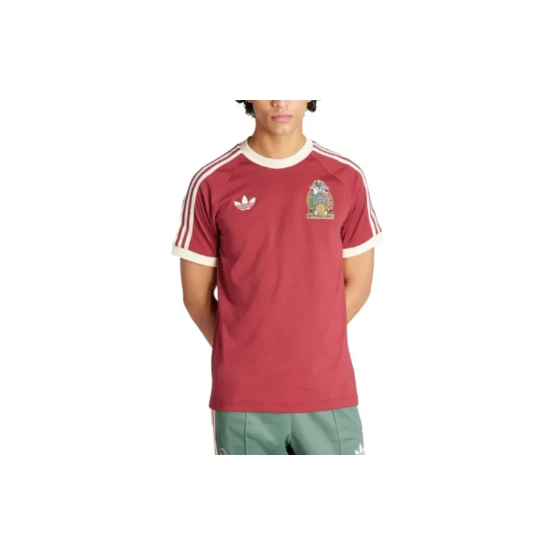 adidas originals Mexico Adicolor 3-Stripes Tee Burgundy-1