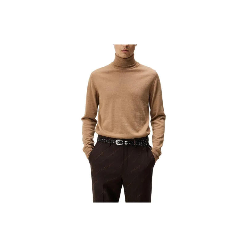J.Lindeberg Lyd Merino Turtleneck Sweater Men's Beige-3